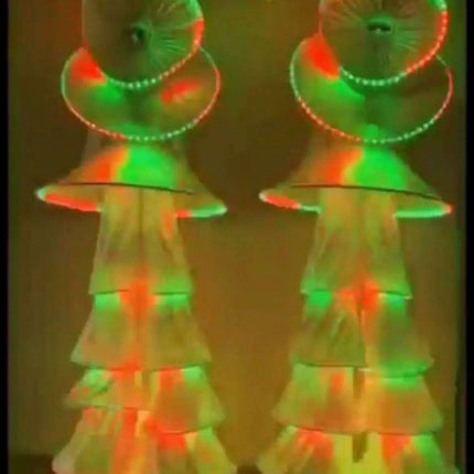 RGB LED Stilt Walker Carnival Costume for Dazzling Stage Performances