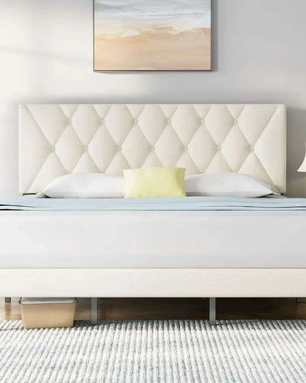 QuietDream Versatile Adjustable Bed Frame with Sturdy Construction and Silent Operation - Beige