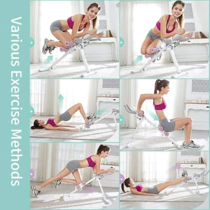 Height Adjustable Ab Trainer with LCD — Core, Waist, Leg & Glute Toner