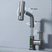 Waterfall Temperature Digital Display Basin Faucet with Lift Up/Down Stream Sprayer
