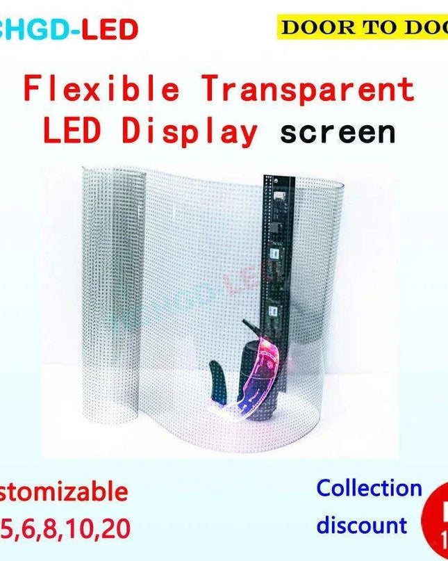 Customizable Transparent LED Film Display - Flexible Glass Screen with Direct Factory Pricing
