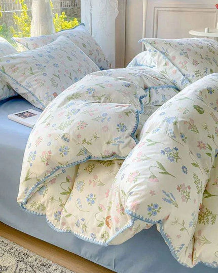 Floral Serenity Cotton Bedding Collection for Girls