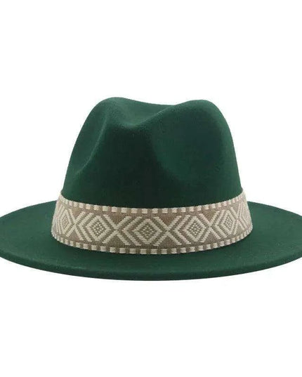 Versatile Unisex Panama Cowboy Hat - Wide Brim Fedora in Classic Camel, Black, and White Felt Options