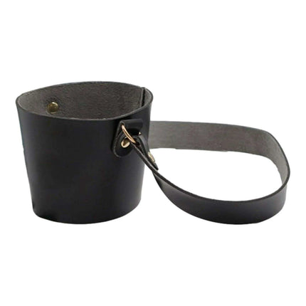 Leather Cup Holder with Strap - Stylish Drink Sleeve for Hot and Cold Drinks