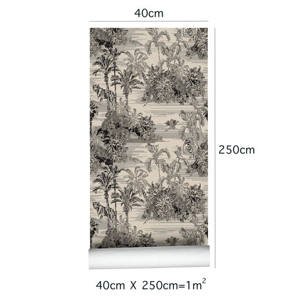 Tropical Palm Leaf Peel & Stick Wallpaper — Removable Self-Adhesive Wall Decor