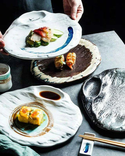 Artisanal Japanese Ceramic Plate for Elegant Dining Experiences
