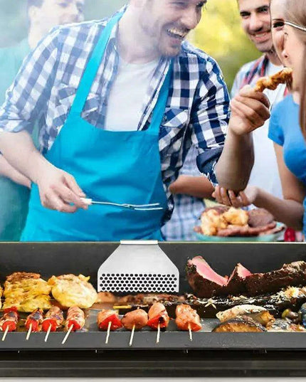 Heat-Resistant Stainless Steel Grease Trap Blocker for Griddles and BBQ Grills