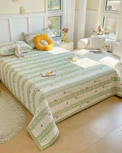 Chic Cotton Bedspreads for Double and Queen Size Beds - Cozy Princess-Inspired Covers for a Stylish Bedroom Retreat