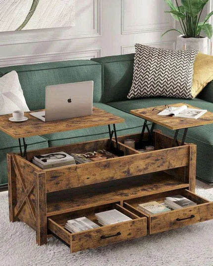 Versatile Lift-Top Coffee Table with Hidden Storage and Height Adjustment