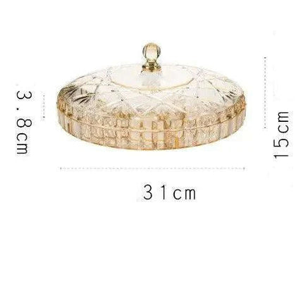 Chic Clear Candy and Snack Organizer Tray with Decorative Lid for Stylish Home Storage