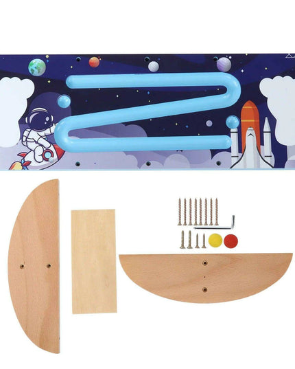 Kids Wooden Balance Trainer with Non-Slip Roller for Desk Use