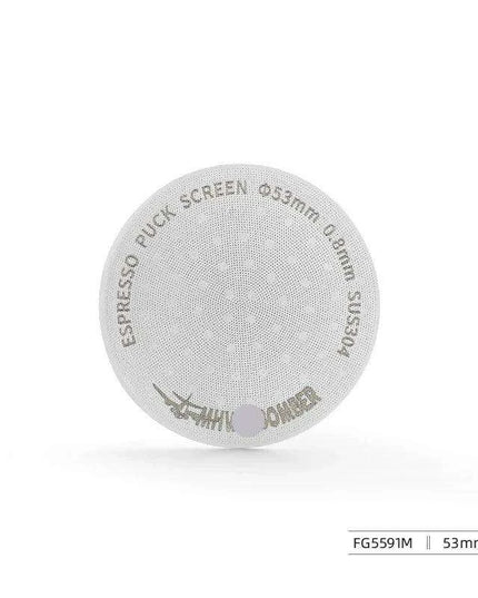 Stainless Steel Double-Layer Espresso Puck Screen for Optimal Coffee Extraction - Compatible with 51/53/58.5mm Portafilters
