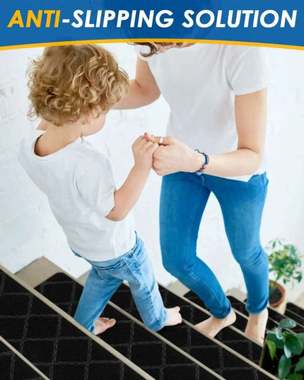 SafetyStep Cushioned Non-Slip Stair Tread Mats - Water-Absorbent Safety Solution