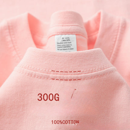 300g Heavyweight Cotton T-Shirt — Unisex, Loose Fit, Round Neck