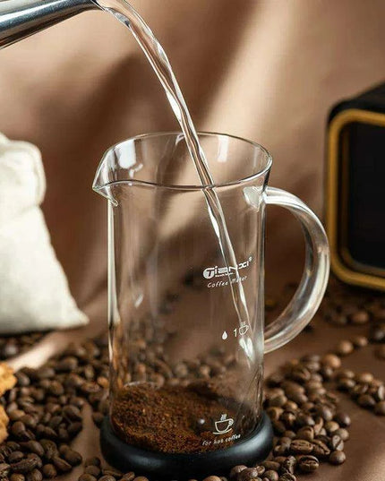 Elegant Handcrafted French Press - Premium Heat-Resistant Glass Coffee Maker for Exceptional Flavor Extraction