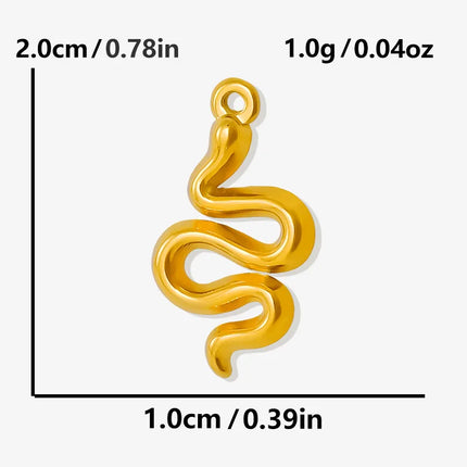SteelFactory 5pcs Gold Plated Animal Charm Pendants - Stainless Steel