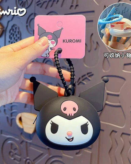 Kawaii Sanrio Character Silicone Coin Purse Trio - Charming Wallet with Cinnamoroll, Kuromi, and My Melody