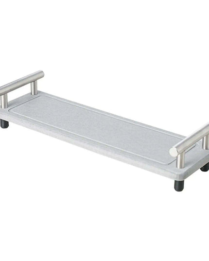 Quick Dry Stainless Steel Bathroom Sink Organizer with Soap and Sponge Holder