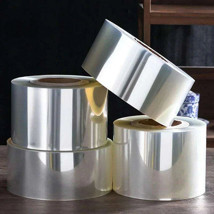 Chic Clear Mousse Cake Wrap Set with Elegant Foil and Secure Closure - Premium Dessert Presentation Solution