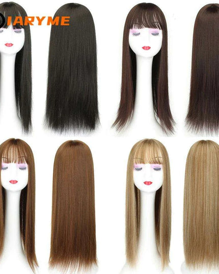 Seamless White Hair Clip-In Bangs for Effortless Style Transformation