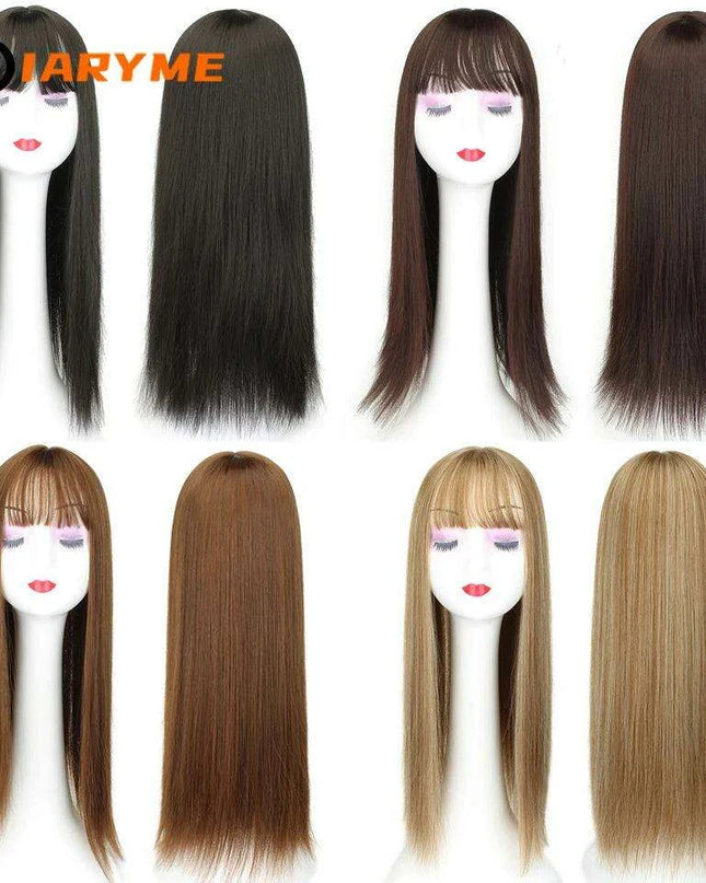 Seamless White Hair Clip-In Bangs for Effortless Style Transformation