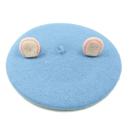 Charming Handcrafted Pumpkin Wool Beret with Leaf Embellishments for Fall and Winter Fashion