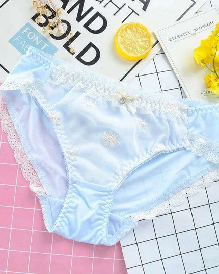 Whimsical Strawberry Ruffle Seamless Women's Underwear for Girls in Japanese Fashion