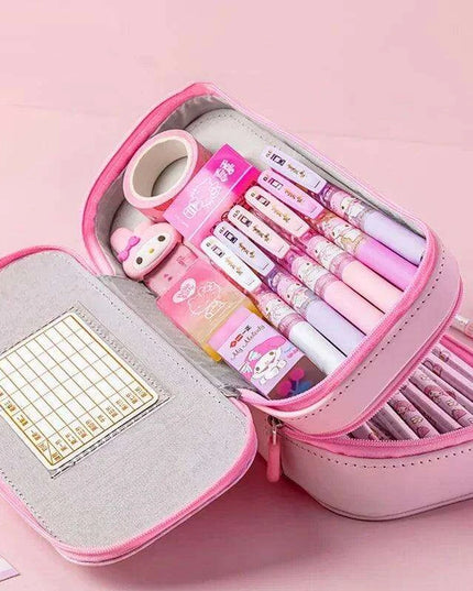 Kuromi & Cinnamoroll Anime-Inspired Pencil Case - Stylish and Functional Stationery Organizer