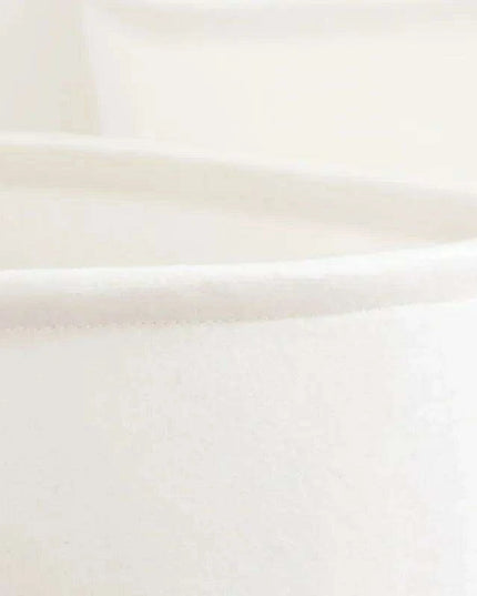 Chic Eco-Friendly Ivory Felt Organizer Basket - Stylish Home Storage Solution