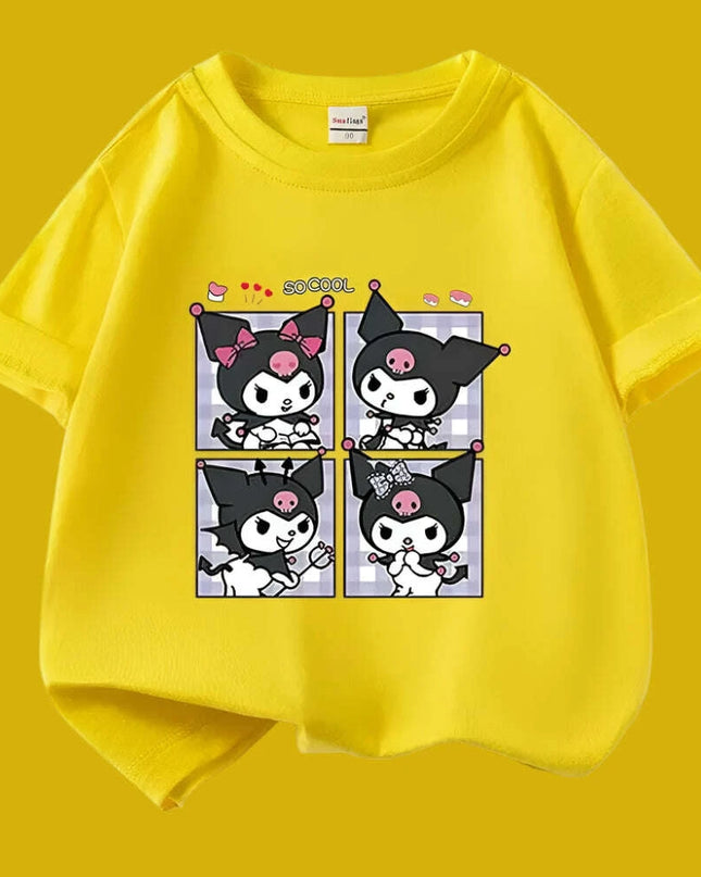 Kuromi Summer Cartoon T-Shirt for Kids - Fun Anime Tee for Warm Weather