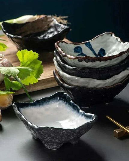 Elegant Artisan Japanese Ceramic Appetizer Plates: Elevate Your Dining Aesthetic with Unique Tableware