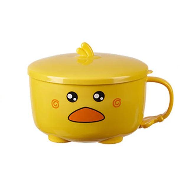 Dino-Themed Stainless Steel Lunch Bowl Set - Fun Meal Container for Kids