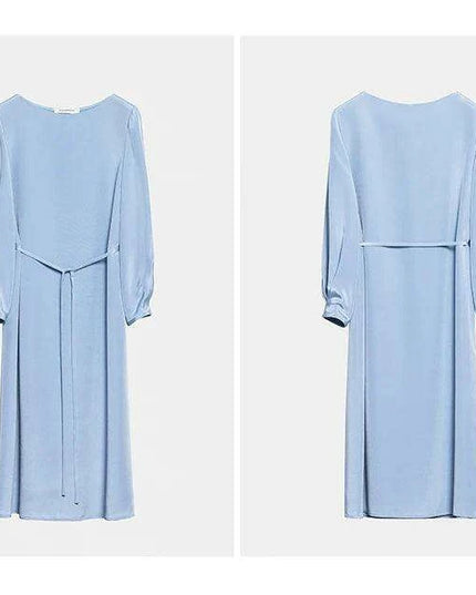 Elegant Silk Crepe Dress for Women - Perfect for Office and Parties - Spring Summer 2024 Collection