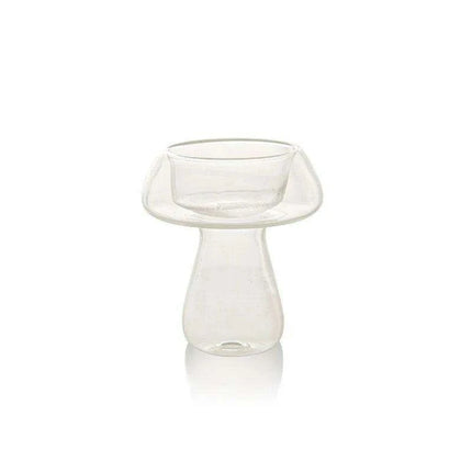 Whimsical Glass Mushroom Candle Holder - Ideal for Nordic Home Decor and Celebratory Events