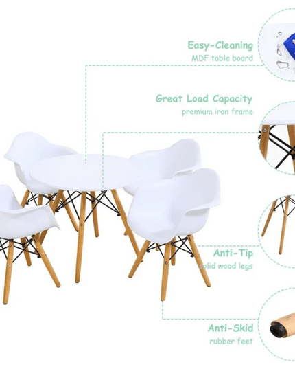 Colorful Mid-Century Play Table and Chair Set: A Creative Haven for Kids