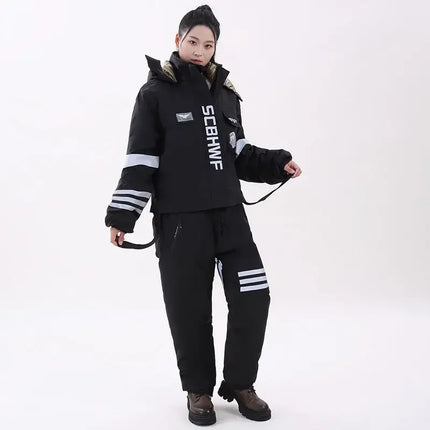 Global Blooming Winter Windproof Motorcycle Suit - Thick Graphene Line