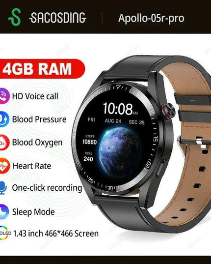 Advanced AMOLED Smartwatch with Bluetooth Calling, Health Tracking, and Multi-Sport Modes for iOS & Android