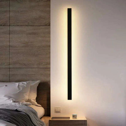 Modern Black LED Nordic Wall Sconce with Remote for Indoor and Outdoor Ambiance