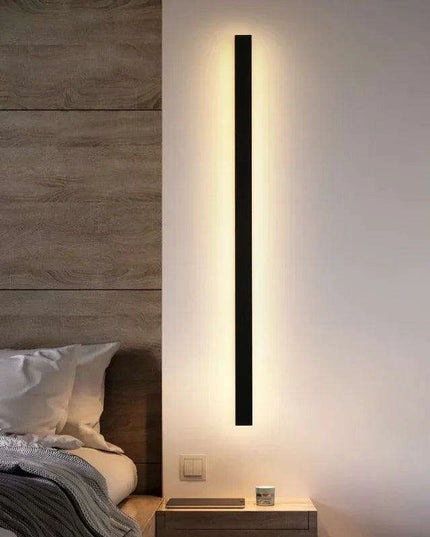 Modern Black LED Nordic Wall Sconce with Remote for Indoor and Outdoor Ambiance
