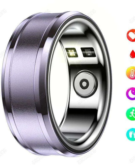 Titanium Smart Health Tracking Ring with Waterproof Capabilities