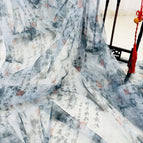 Calligraphy and painting of rivers and mountains - mist blue width 1.5m length 1m multiple shots for total length