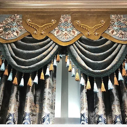 High-End Chenille Embroidery Window Curtains