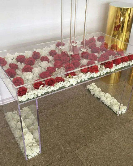 Sleek Transparent Acrylic Dining Table for Stylish Gatherings