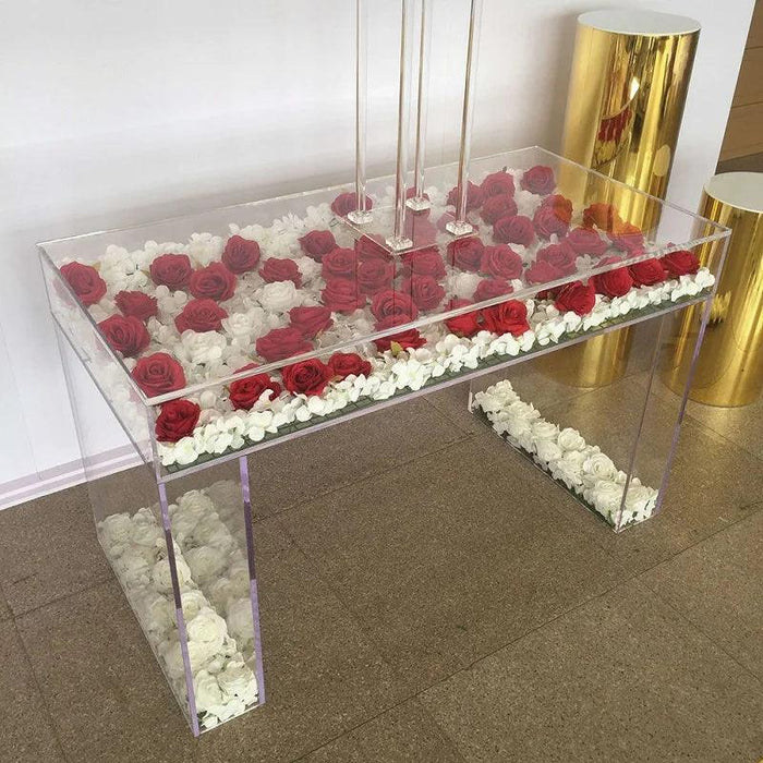 Sleek Transparent Acrylic Dining Table for Stylish Gatherings