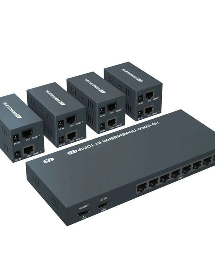 200M HDMI Splitter & Extender - 8 Outputs with Long-Distance Support for CAT5/6/7 Cables