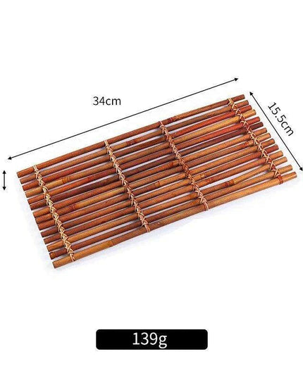 Artistic Bamboo Sushi Platter - Elegant Japanese Serving Tray