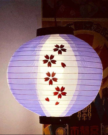 Elegant Handmade Japanese Silk Waterproof Lantern for Outdoor Spaces - 30x30CM
