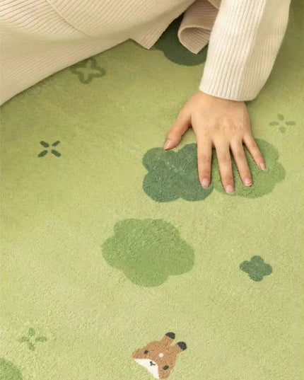 Whimsical Kids' Cartoon Plush Area Rug - Soft and Snuggly Floor Carpet