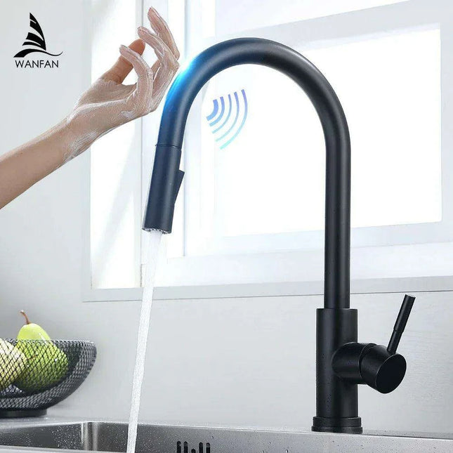 Smart Touch Sensor-Enabled Rotating Kitchen Faucet with Innovative Design