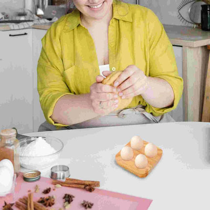 Charming Rustic Wooden Egg Organizer for Kitchen and Fridge Storage